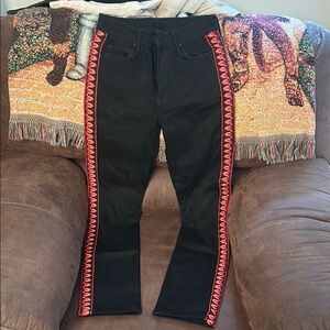 MOTHER Black Mid Rise Jeans